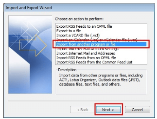 Importing PST to Outlook 2010