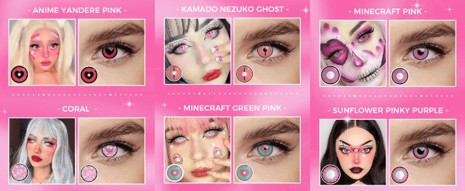 anime pink eyes