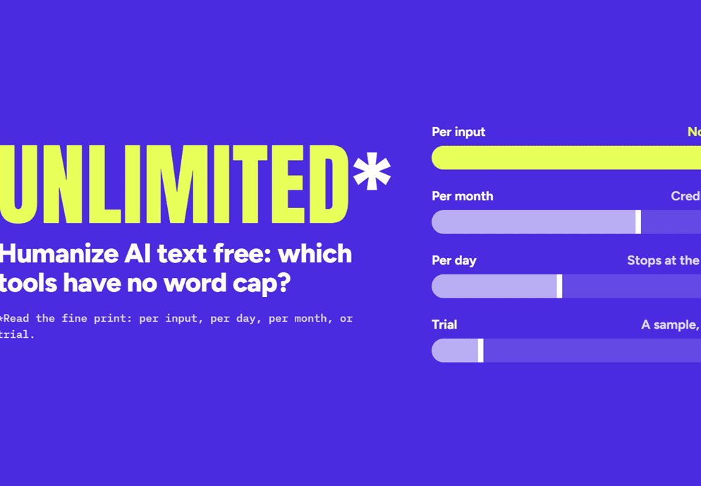 Humanize AI Text Free Unlimited: Which Tools Actually Have No Word Cap?